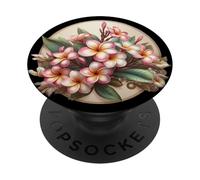 Vintage Plumeria Rosa Floral Tropical Bloom Verano PopSockets PopGrip Adhesivo