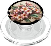Vintage Plumeria Rosa Floral Tropical Bloom Verano PopSockets PopGrip para MagSafe