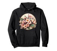 Vintage Plumeria Rosa Floral Tropical Bloom Verano Sudadera con Capucha