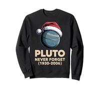 Vintage Pluto Never Forget Funny Retro Astronomía Navidad Sudadera
