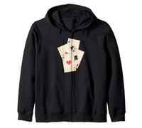 Vintage Poker Mano de Cuatro ases Sudadera con Capucha
