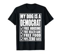 Vintage Político Amante Perro Humor Divertido Mi Perro es Demócrata Camiseta