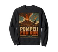 Vintage Pompeya Diversión Run Antigua Roma Volcán Erupción Humor Sudadera