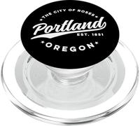 Vintage Portland Oregon City of Roses Retro USA Texto Blanco PopSockets PopGrip para MagSafe