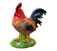 Vintage Poultry Figurine, Countryside Bird Display, Weatherproof with Lawn Statue, Artistic Metal Farm Animal Decoration Piece, Terrace Ornament with Rustic Style, Landscape Piece for Porch G