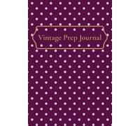 Vintage Prep Journal | Classic Polka Dot Notebook for Notes & Ideas: A timeless preppy in deep Plum | Lined notebook for school, work, or journaling
