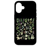 Vintage Pressed Flowers Blooming Floral Boho Wildflowers Carcasa para iPhone 16