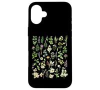Vintage Pressed Flowers Blooming Floral Boho Wildflowers Carcasa para iPhone 16 Plus