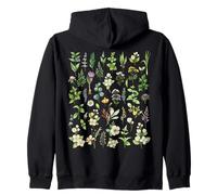 Vintage Pressed Flowers Blooming Floral Boho Wildflowers Sudadera con Capucha