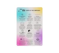 Vintage Principles Metal Tin Sign Spiritual Laws Guide for Yoga Studio Decor and Personal Awakening 8 X 12 inch