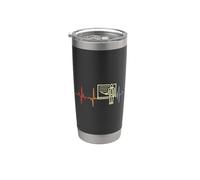 Vintage Profesor Corazón Línea Latido Vaso térmico de acero inoxidable de doble pared