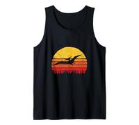 Vintage Pterodactyl Dinosaur Retro Sun Camiseta sin Mangas