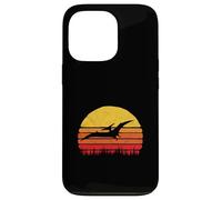 Vintage Pterodactyl Dinosaur Retro Sun Carcasa para iPhone 13 Pro