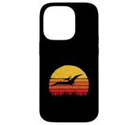 Vintage Pterodactyl Dinosaur Retro Sun Carcasa para iPhone 14 Pro
