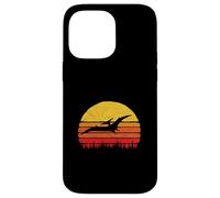 Vintage Pterodactyl Dinosaur Retro Sun Carcasa para iPhone 14 Pro MAX