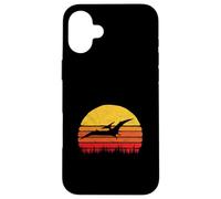 Vintage Pterodactyl Dinosaur Retro Sun Carcasa para iPhone 16 Plus