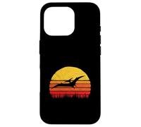 Vintage Pterodactyl Dinosaur Retro Sun Carcasa para iPhone 16 Pro