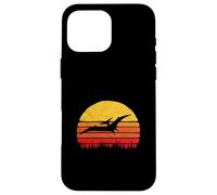Vintage Pterodactyl Dinosaur Retro Sun Carcasa para iPhone 16 Pro MAX