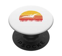 Vintage Pterodactyl Dinosaur Retro Sun PopSockets PopGrip Adhesivo