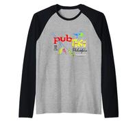 Vintage Pub Tiki Polynesian Mid Century Camiseta Manga Raglan