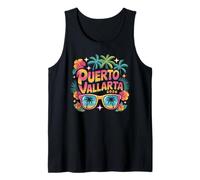 Vintage Puerto Vallarta 2026 Vacaciones en la Playa City Trip Familia Camiseta sin Mangas