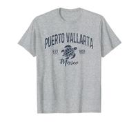 Vintage Puerto Vallarta México Tortuga Tropical Playa Retro Camiseta