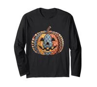 Vintage Pumpkin Fall Halloween Retro Harvest Manga Larga