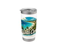 Vintage Punta Cana República Dominicana Viaje Monumento Regalo Vaso térmico de acero inoxidable de doble pared