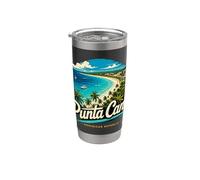 Vintage Punta Cana República Dominicana Viaje Monumento Regalo Vaso térmico de acero inoxidable de doble pared