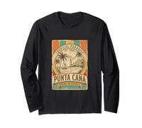 Vintage Punta Cana Travel Souvenir Landmark Turista Regalo Manga Larga