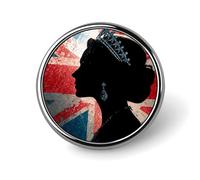 Vintage Queen Flag of The United Kingdom Custom Pin Lapel Pins Round Badge Brooches Clothing Decoration for Women Men