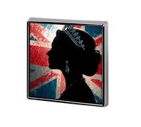 Vintage Queen Flag of The United Kingdom Square Lapel Pin Personalized Badge Brooches Clothing Decor Enamel Pins for Men Women