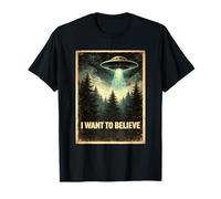Vintage: Quiero Creer en ovnis, creyentes en Naves espaciales alienígenas Camiseta