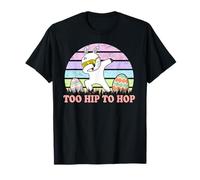 Vintage Rabbit Dabbing Hip Hop Funny Bunny Easter Day Camiseta