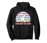 Vintage Rabbit Dabbing Hip Hop Funny Bunny Easter Day Sudadera con Capucha