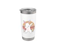 Vintage Rabbit Dabbing Hip Hop Funny Bunny Easter Day Vaso térmico de acero inoxidable de doble pared