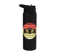 Vintage Race Car Retro Motorsport Graphic Hombres Stainless Steel Insulated Water Bottle