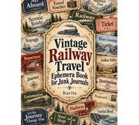 Vintage Railway Travel Ephemera Book for Junk Journals: Passport, Train and Journey 3000+ Cutouts for Scrapbooking, Collage Pages and Paper Crafts
