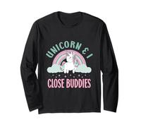Vintage Rainbow Unicorn & I - Close Buddies Spirit Animal Manga Larga