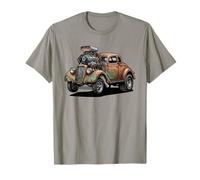 Vintage Rat Rod Hotrod Car Rusty Muscle Street Rod Diseño Camiseta
