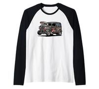 Vintage Rat Rod Hotrod Car Rusty Muscle Street Rod Diseño Camiseta Manga Raglan