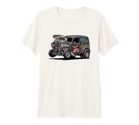 Vintage Rat Rod Hotrod Car Rusty Muscle Street Rod Diseño Camiseta Premium