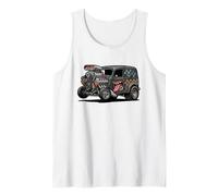Vintage Rat Rod Hotrod Car Rusty Muscle Street Rod Diseño Camiseta sin Mangas