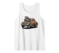 Vintage Rat Rod Hotrod Car Rusty Muscle Street Rod Diseño Camiseta sin Mangas