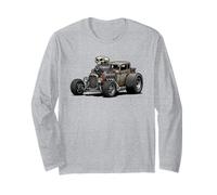 Vintage Rat Rod Hotrod Car Rusty Muscle Street Rod Diseño Manga Larga