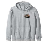 Vintage Rat Rod Hotrod Car Rusty Muscle Street Rod Diseño Sudadera con Capucha