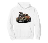 Vintage Rat Rod Hotrod Car Rusty Muscle Street Rod Diseño Sudadera con Capucha