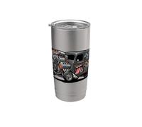 Vintage Rat Rod Hotrod Car Rusty Muscle Street Rod Diseño Vaso térmico de acero inoxidable de doble pared