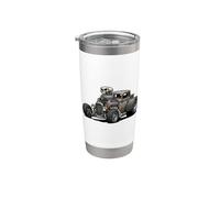 Vintage Rat Rod Hotrod Car Rusty Muscle Street Rod Diseño Vaso térmico de acero inoxidable de doble pared