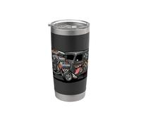 Vintage Rat Rod Hotrod Car Rusty Muscle Street Rod Diseño Vaso térmico de acero inoxidable de doble pared